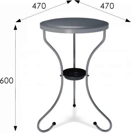 Столик журнальный SHT-CT10-1 графит Mebelik арт.009247