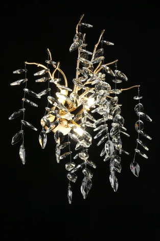 Бра Aployt Gertunia APL.847.01.03 (220V, хрусталь, подвески, листья, ветки)