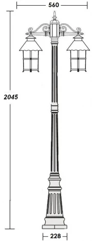 Наземный фонарь IP44 Oasis Light CAIOR 1 81509A Bl