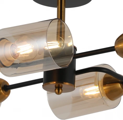 Потолочная люстра на штанге ILLUMICO IL8243-4COU-79 BK BR (220V)