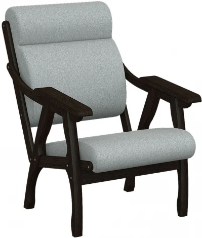 Кресло Вега 10 ткань серый, каркас венге Mebelik арт.007542