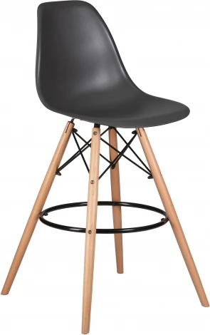 Стул барный DSW BAR (ножки светлый бук, цвет тёмно-серый (GR-04))