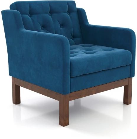 Кресло Arsko Айверс орех синий шенилл