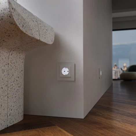 Розетка с подсветкой и датчиком освещенности (белый матовый) Werkel W1171461 (a069612)