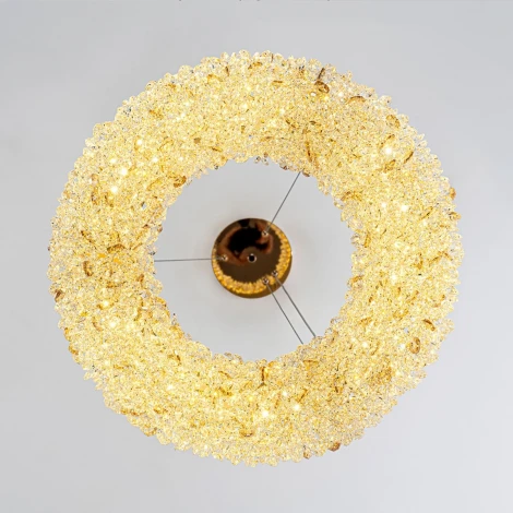 Подвесной светильник светодиодный хрустальный с регулировкой цветовой температуры Modelux MODESTYLE MS.6000.400 GD