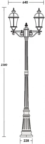 Наземный фонарь Oasis Light ROMA L 95209LA Gw (220V, IP44)