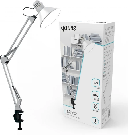 Офисная настольная лампа на струбцине Gauss GT0011 (220V, выключатель)