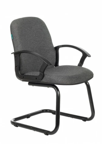 Кресло Бюрократ CH-808-LOW-V серый 3C1 низк.спин. полозья металл черный