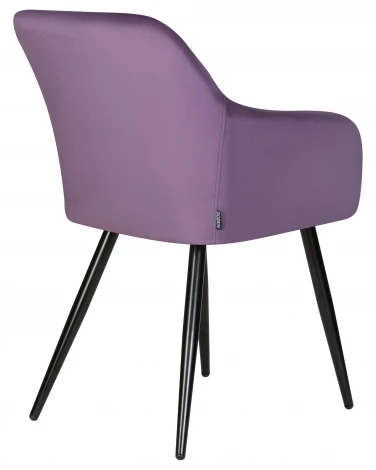 Стул обеденный ROBERT (черные матовые ножки, велюр V108-45 Темно-фиолетовый)