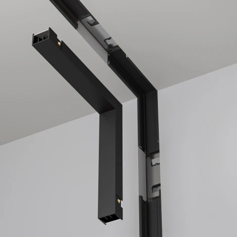 Коннектор угловой внутренний, встраиваемый, черный Maytoni Accessories for tracks Basity TRA172ICL-12B