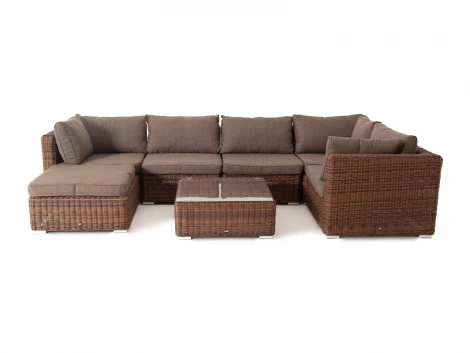 Модуль диванный угловой с подушками, цвет коричневый 4SIS Лунго YH-C1031W brown