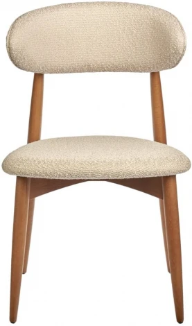 Стул Lucas латте букле с ножками цвета орех Bradex Home арт.RF 0546