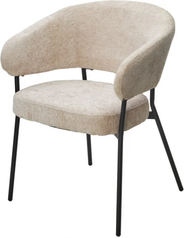 Стул M-City SAGE 3018-10 бежевый, шенилл / черный каркас