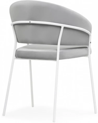 Стул на металлокаркасе Лео (Лео серый brandy light 22 / белый) Woodville арт.592485