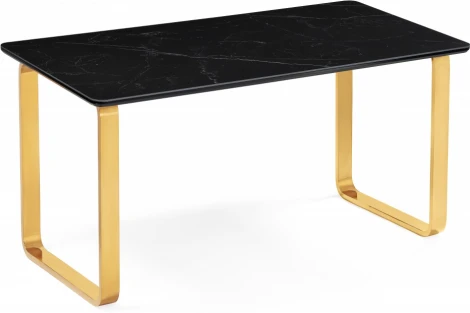 Кухонный стол Notta Селена 4 180х90 черный мрамор / золото (МДФ) арт.606414