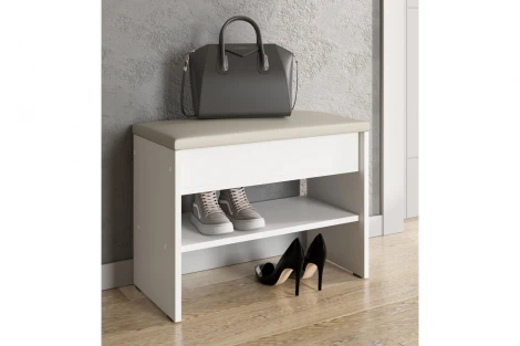 Обувница Арника ОБ 2, Белый текстурный