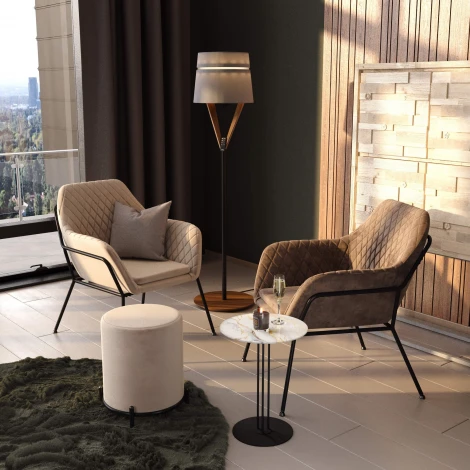 Кресло Sheffilton SHT-AMS2-2 кофейный трюфель/черный муар от фабрики Sheffilton