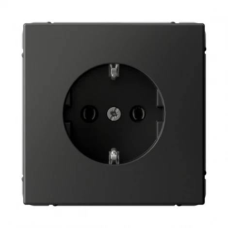Розетка с заземлением (базальт) Systeme Electric GAL001443S