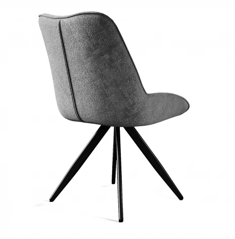 Стул DikLine 504 поворотный BL13 серый, ножки черные 00-00083316