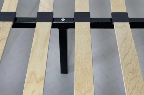 Кровать с основанием Лео 90х200 см, цвет графит (велюр)/галька (велюр) Mebelson (арт.KM0.9-19.2346)