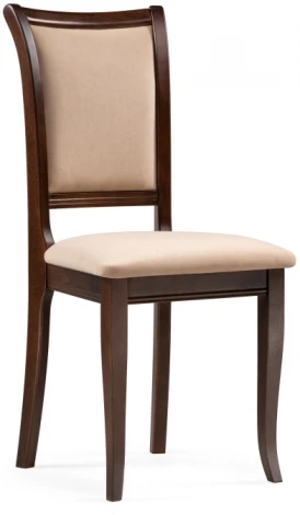 Деревянный стул Woodville Корнелл бежевый велюр / орех темный 515975