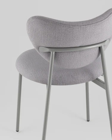 Стул Rina велюр серый каркас серый Stool Group УТ000042341