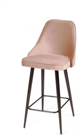 Стул полубарный Oliver, бархат бежевый 5/ чёрный конус Top Concept OLIVER 75279