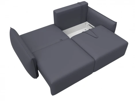 Диван прямой Лига-051 НПБ (ЛДСП,Брус,Фанера/Пластик/Экокожа/Серый) Лига Диванов 129881