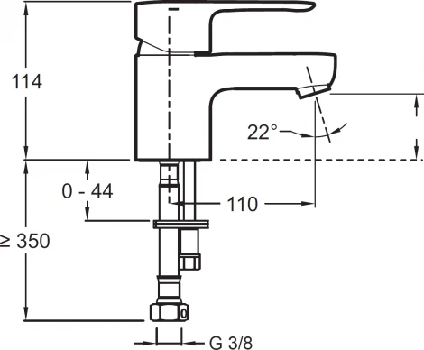 Смеситель Jacob Delafon July E16027-4ND-CP для раковины