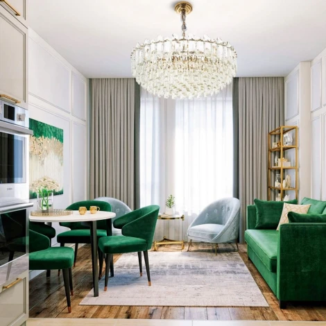 Подвесная люстра хрустальная Modelux MODELUX ML.7083.18 GD