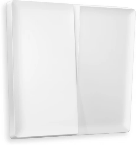 Лицевая панель Ambrella Volt ALFA (Белый матовый) для 2-кл выключателей QUANT AP1230