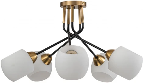 Потолочная люстра на штанге Escada Bond 2113/5P E27*40W Copper/Black (220V)