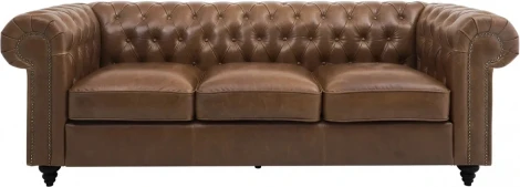 Диван Chester Classic ОГОГО (арт.329659), (Кожа/Коричневый)