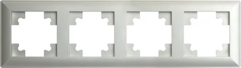 Рамка на 4 поста (серебро) Stekker Катрин 39800