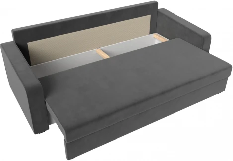 Диван прямой Лига-009 (Серый/Велюр) Лига Диванов арт.118045