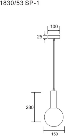 Подвесной светильник Divinare Eterno 1830/53 SP-1 (220V, на проводе, шар)