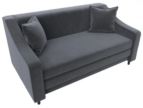 Диван прямой Лига-071 (ЛДСП,Брус,Фанера/Дерево/Велюр/Серый) Лига Диванов 129766