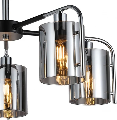 Потолочная люстра на штанге Escada Elegant 671/5P Chrome (220V, круглые)