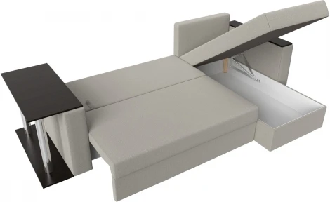 Диван угловой Атланта Лайт правый угол (Бежевый/Рогожка) Лига Диванов арт.121162