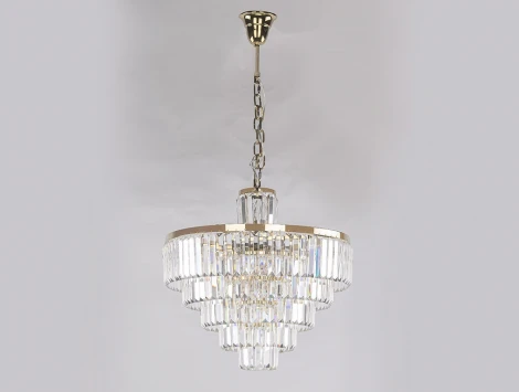 Подвесной светильник Newport 31100 31114/S gold (220V, хрусталь, на цепи)