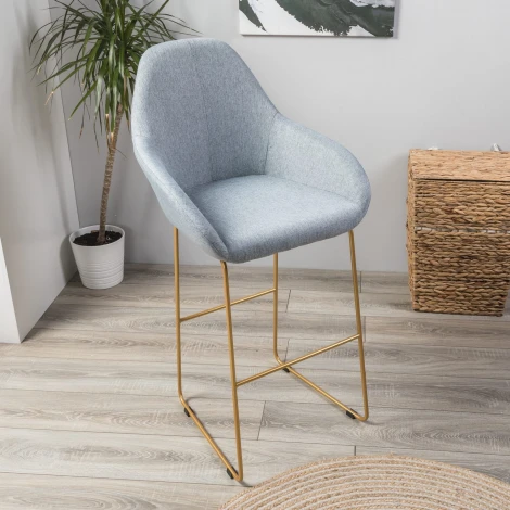 Стул бар Kent Грей/Линк Золото R-Home арт.4101198h_ГрейЗолот_БАР