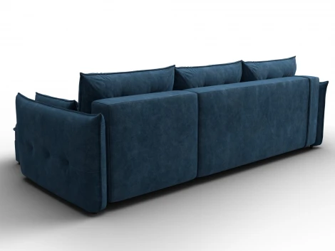 Диван угловой Лига-100 НПБ угол универсальный (ДСП,Фанера/Пластик/Велюр/Синий) Лига Диванов 133661