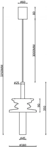 Подвесной светильник Maytoni Sound Wave MOD255PL-01B4 (220V, на проводе)