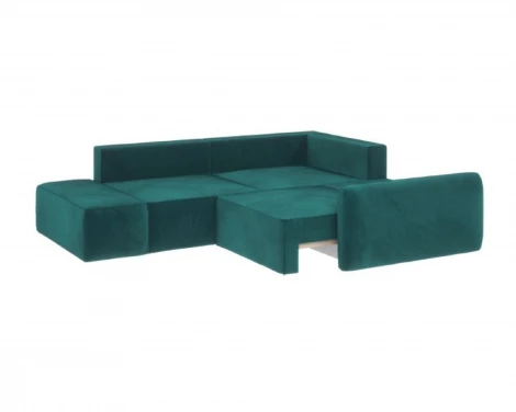 Диван угловой изумрудный D1 Портленд AAA41308009 Premier 19