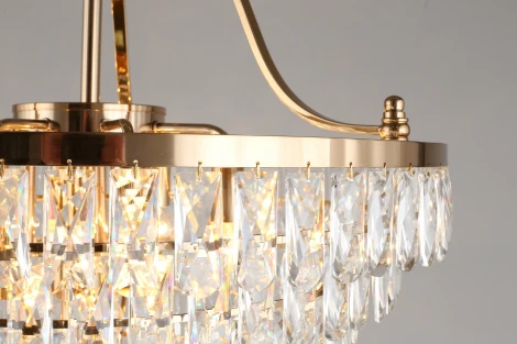 Подвесная люстра каскадная Aployt Gerta APL.725.13.13 (220V, хрусталь, на цепи)