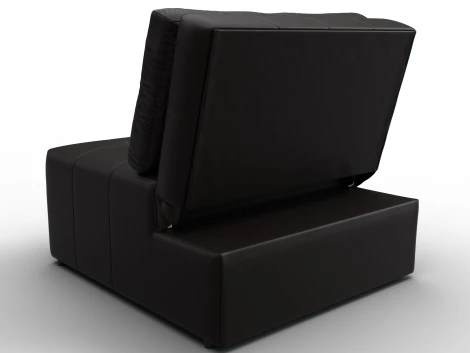 Кресло-кровать Лига-107 (80) (ЛДСП,Брус,Фанера,Экокожа/Коричневый) Лига Диванов 134942