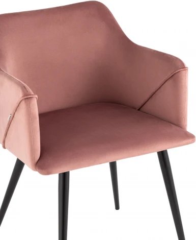 Стул с подлокотниками Stool Group Джоэл велюр пыльно-розовый УТ000036693