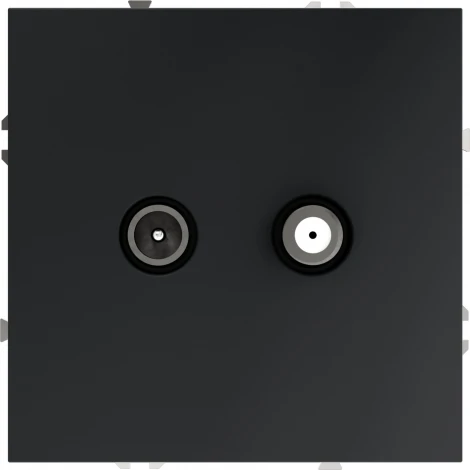 Розетка телевизионнная оконечная TV+SAT (графит) Voltum S70 VLS060407