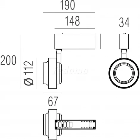 Трековый светильник светильник Donolux DL18784 DL18784/01M Black (LED, 24V)