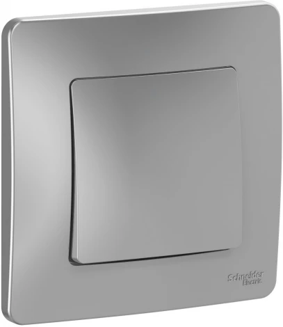 Выключатель встраиваемый одноклавишный (алюминий) Systeme Electric Blanca BLNVS010103